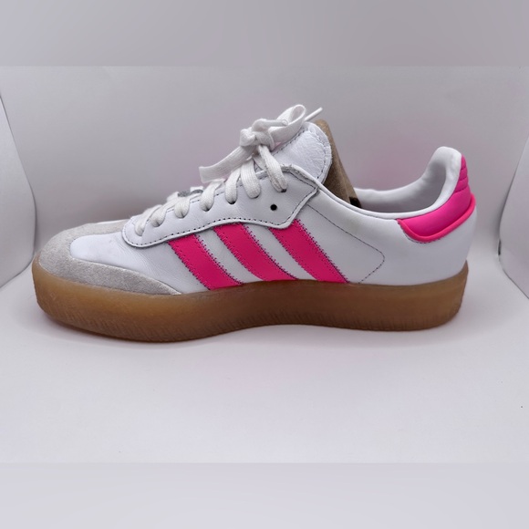 Adidas  Samba Womens Sneakers White Hot Pink Gum Sole - Picture 16 of 16